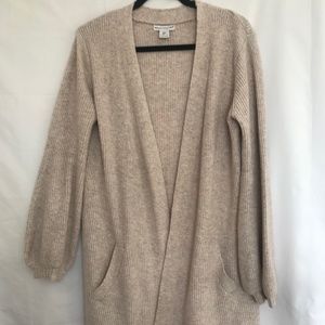 Oatmeal boyfriend cardigan knit sweater